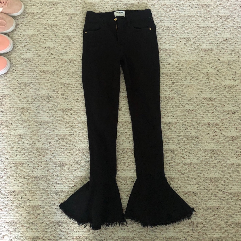 frame denim black jeans